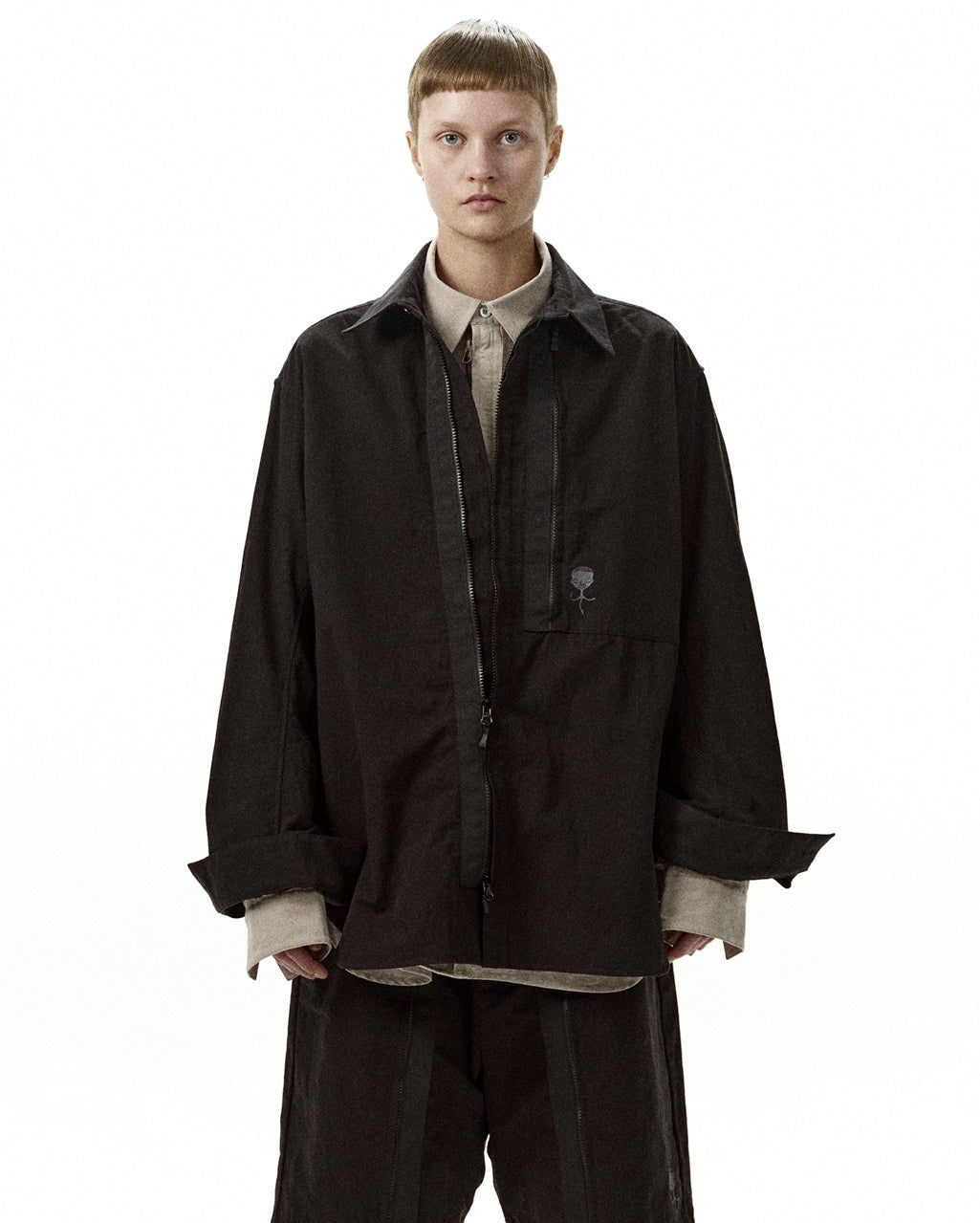 【D-VEC×ALMOSTBLACK】WATER REPELLENT NATURAL FABRIC SHIRT