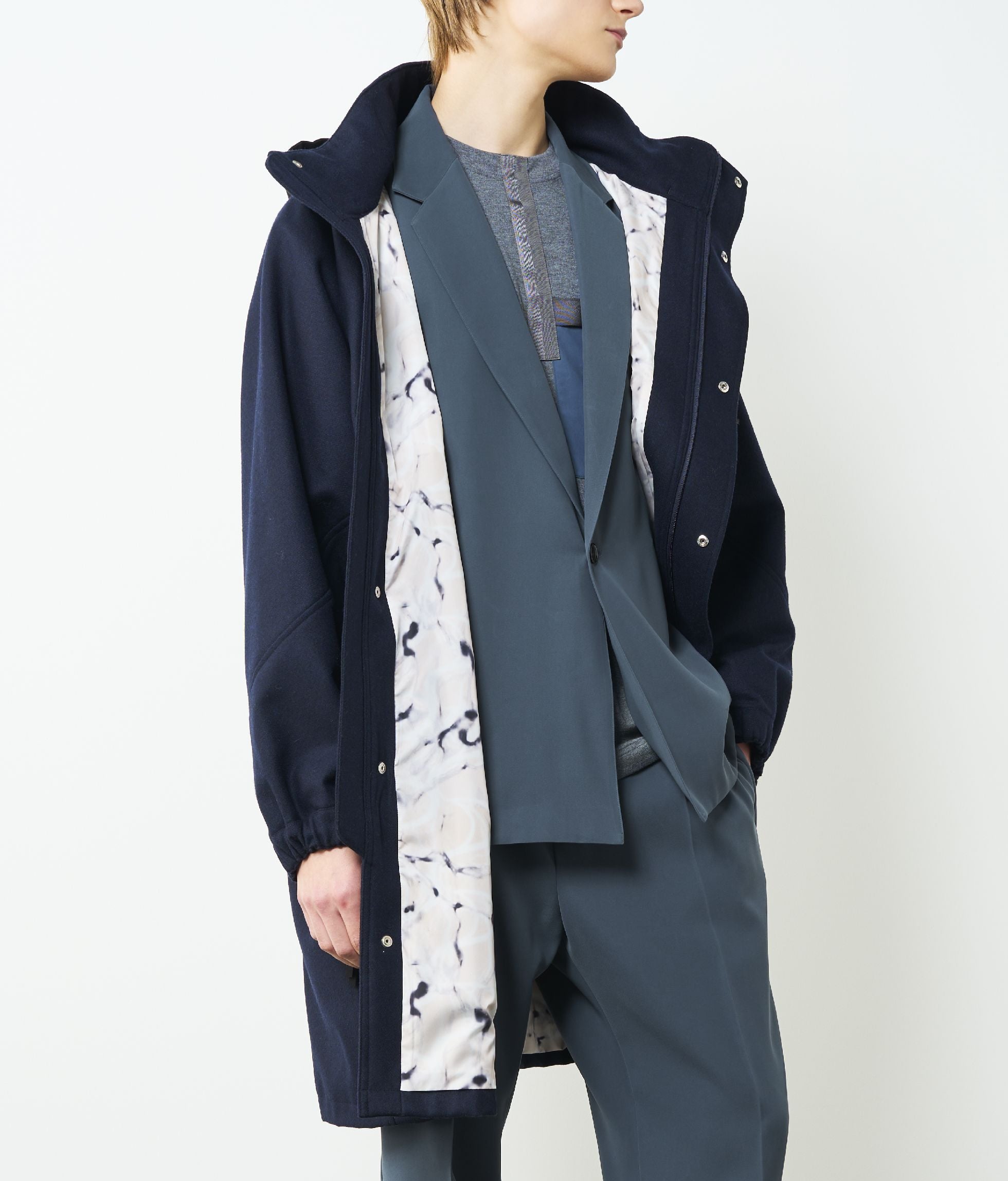 WR REAMIDE WOOL MELTON w/WINDSTOPPER COAT