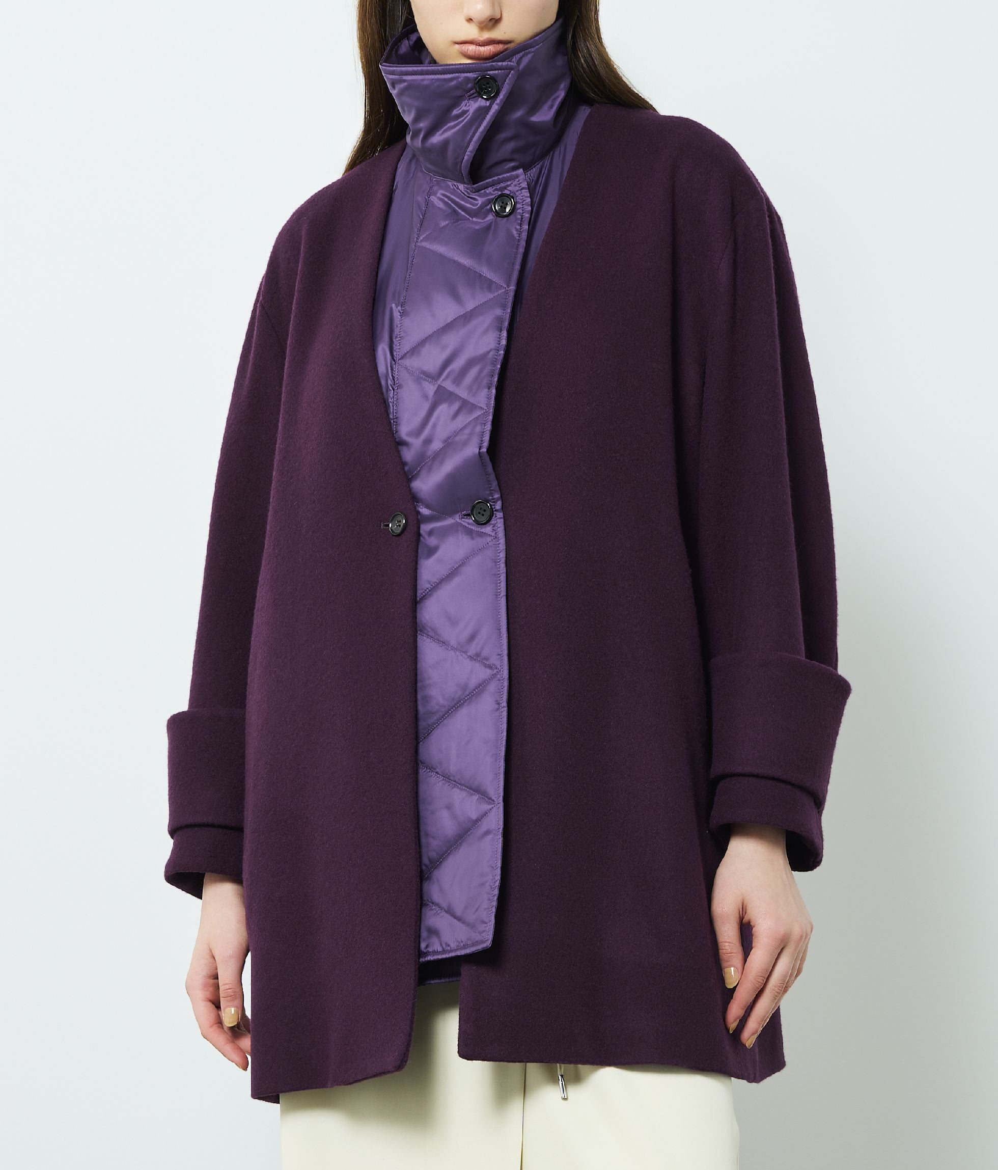 W'S WOOL BEAVER w/ INS. VEST 3in1 COAT