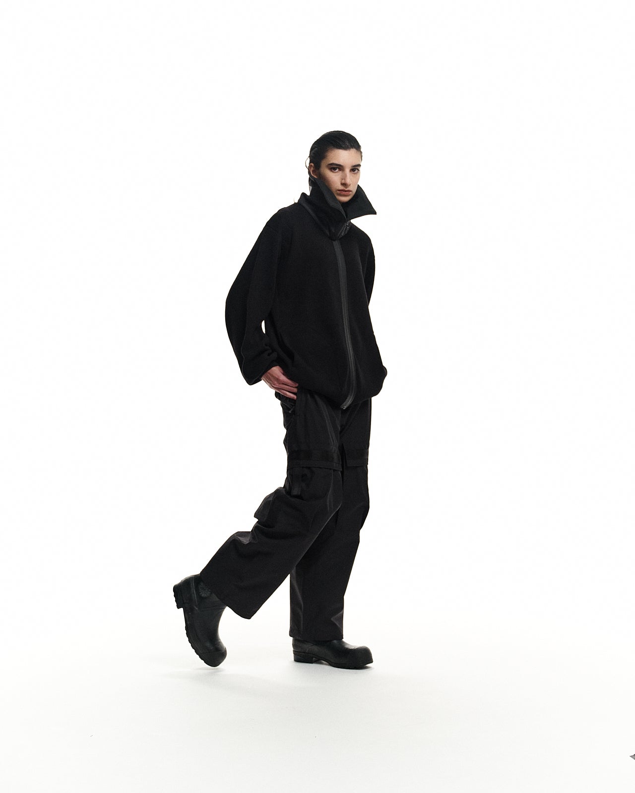 【D-VEC×ALMOSTBLACK】CASHMERE DRIVER'S KNIT