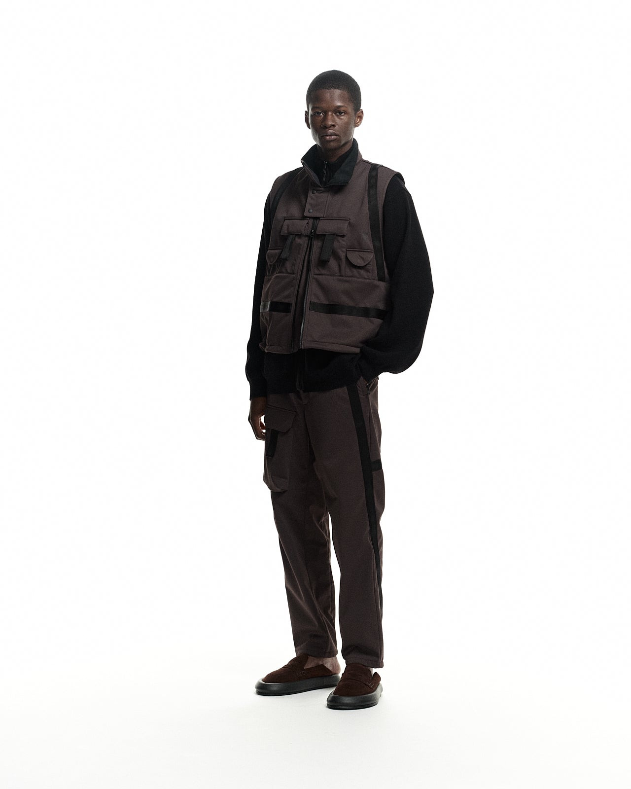【D-VEC×ALMOSTBLACK】WINDSTOPPER BACK FLEECE 3L VEST
