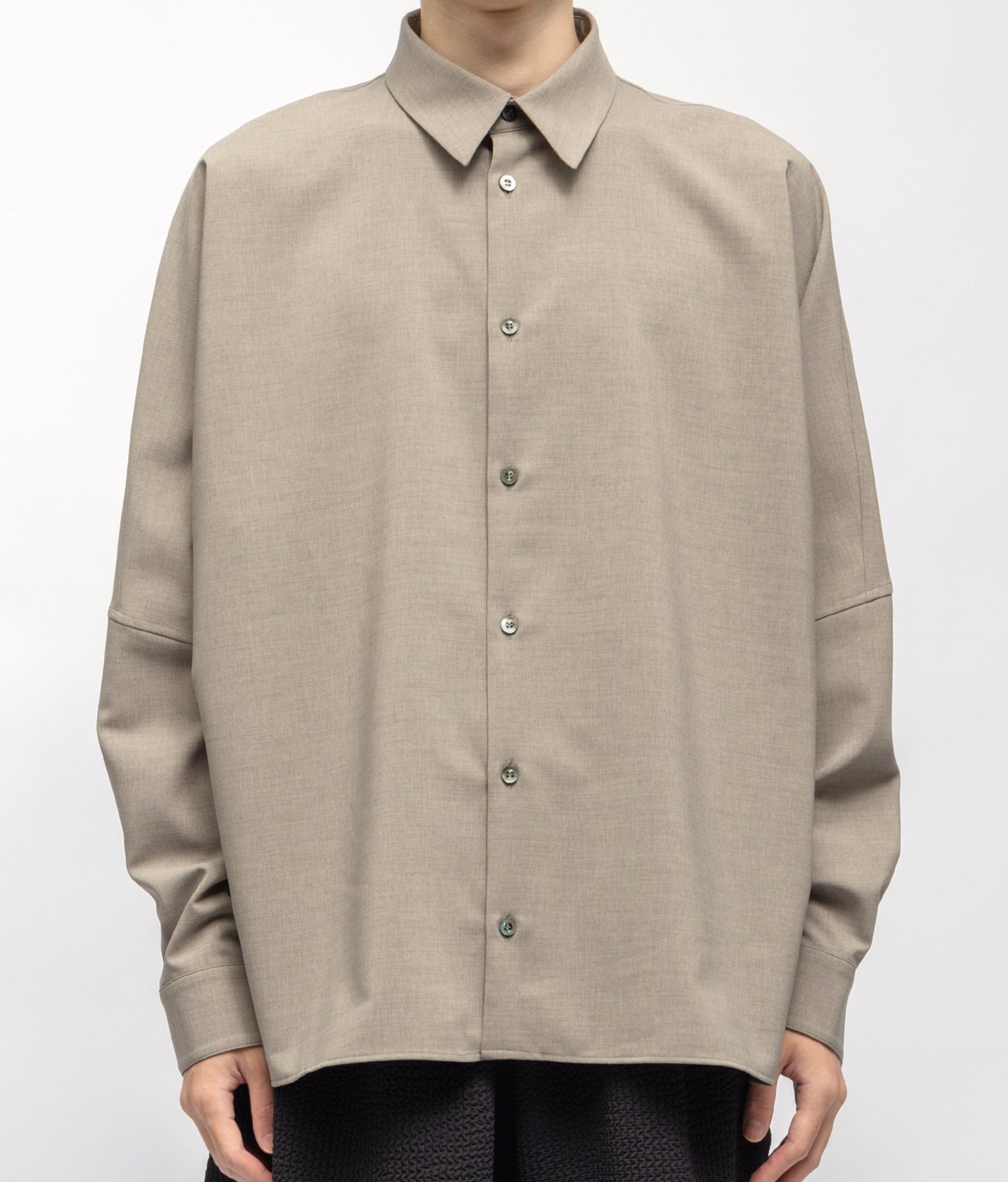 QD LINEN LIKE PL L/S SHIRT