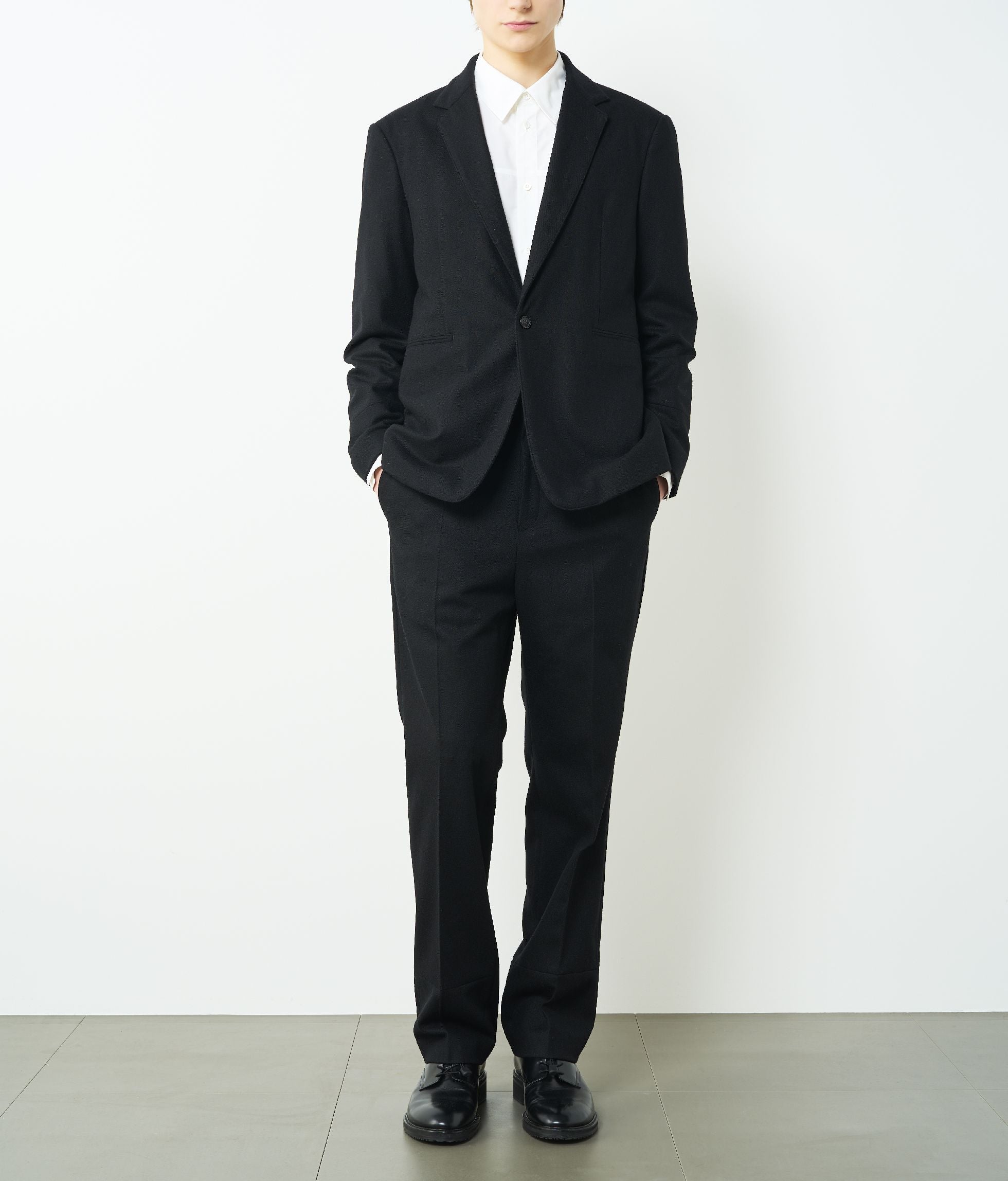 D-VEC ブラック スラックス サイズ2 WR REAMIDE WOOL FLANNEL w/WINDSTOPPER PANTS