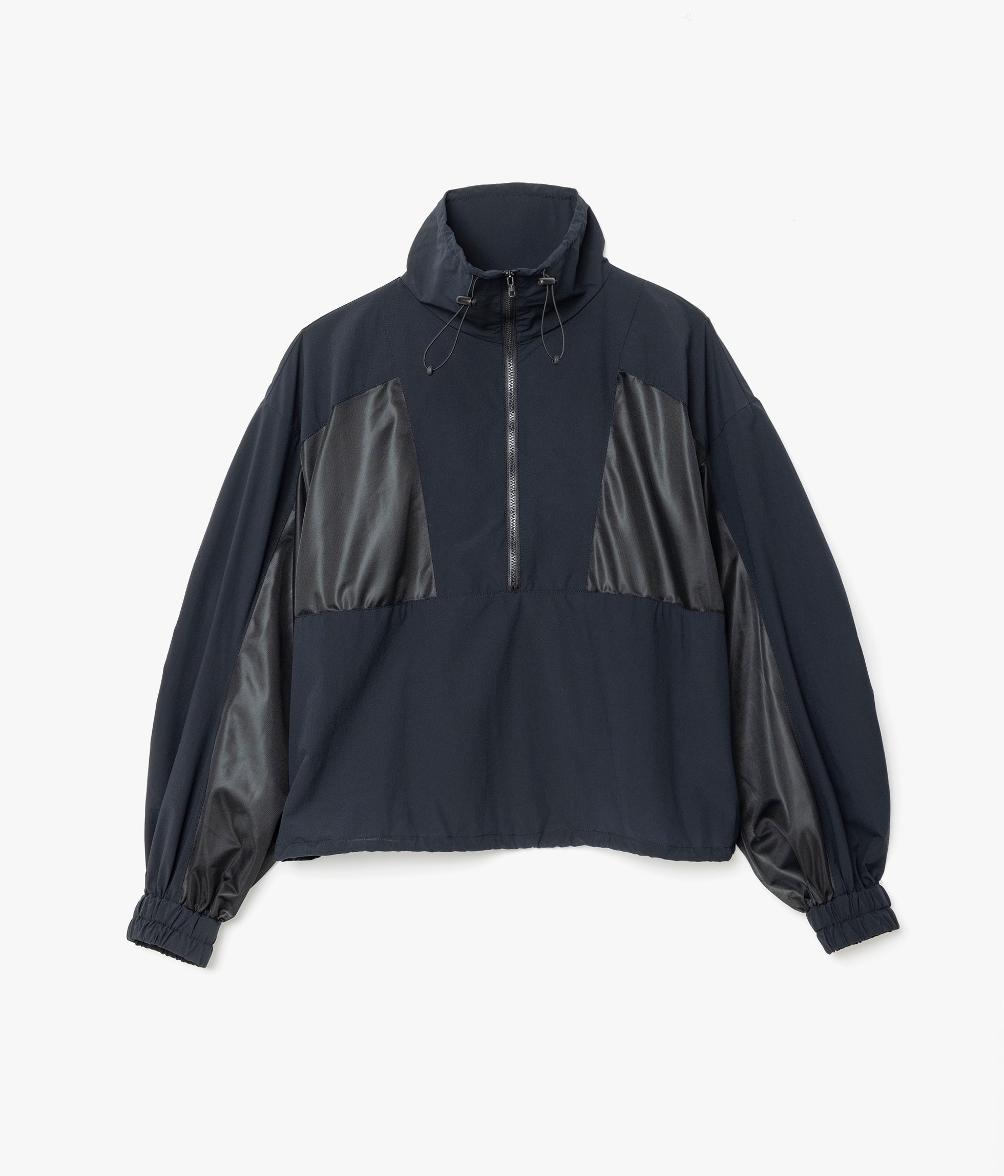 W'S NY STRETCH POPLIN HALF-ZIP BLOUSON