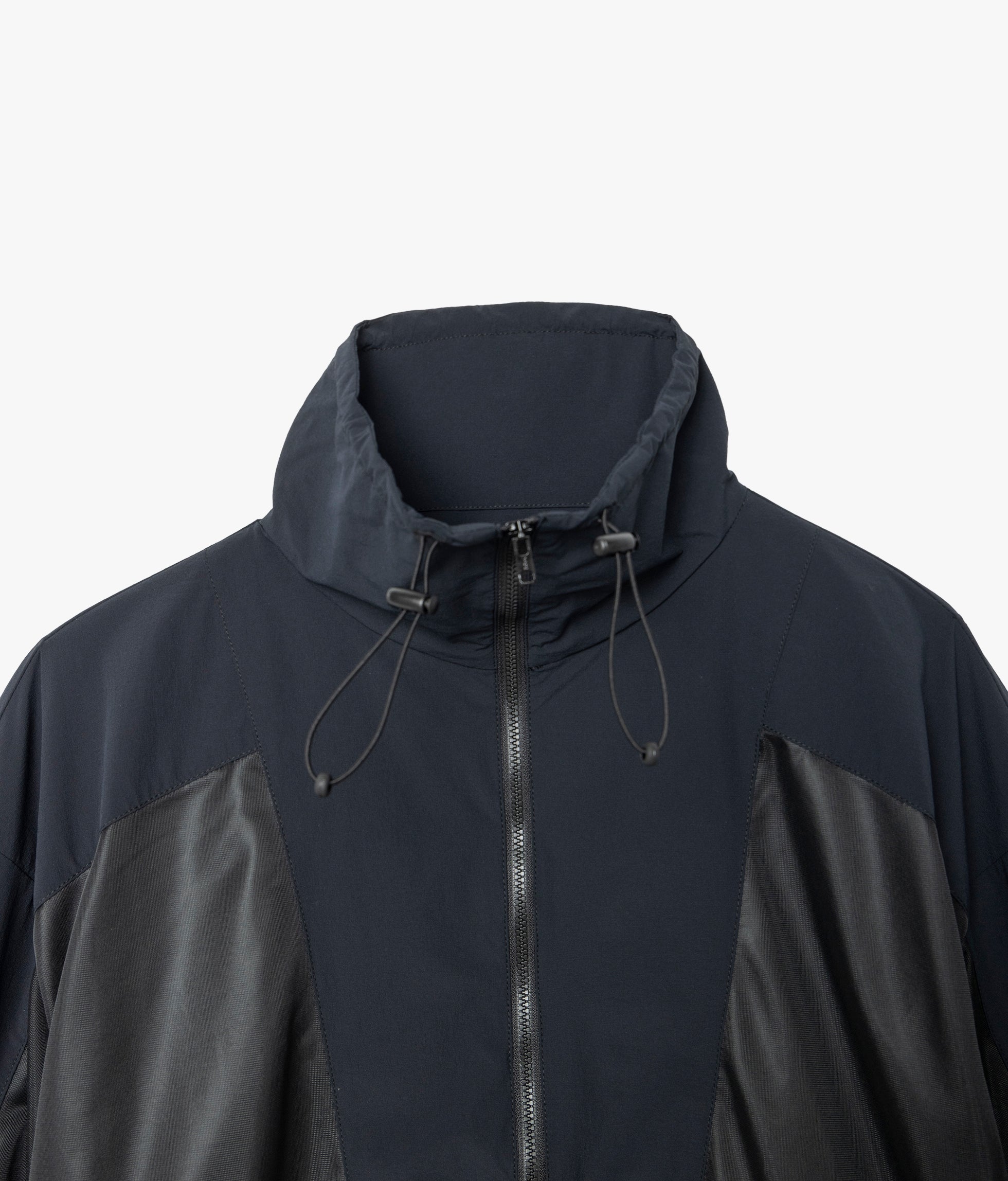 W'S NY STRETCH POPLIN HALF-ZIP BLOUSON