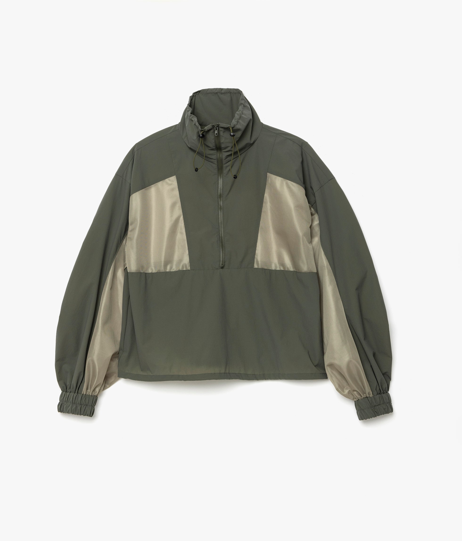 W'S NY STRETCH POPLIN HALF-ZIP BLOUSON