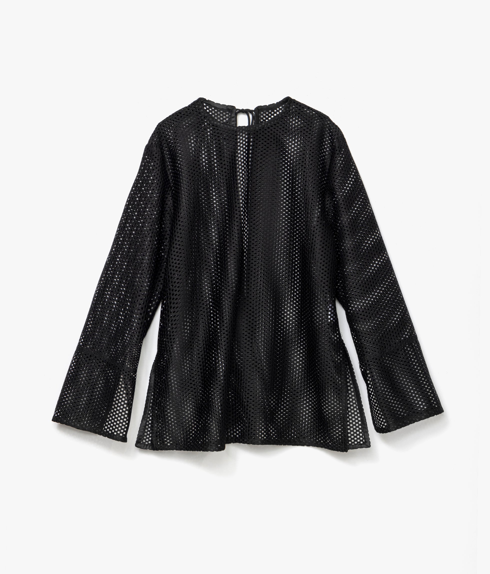 W'S PL MESH L/S BLOUSE