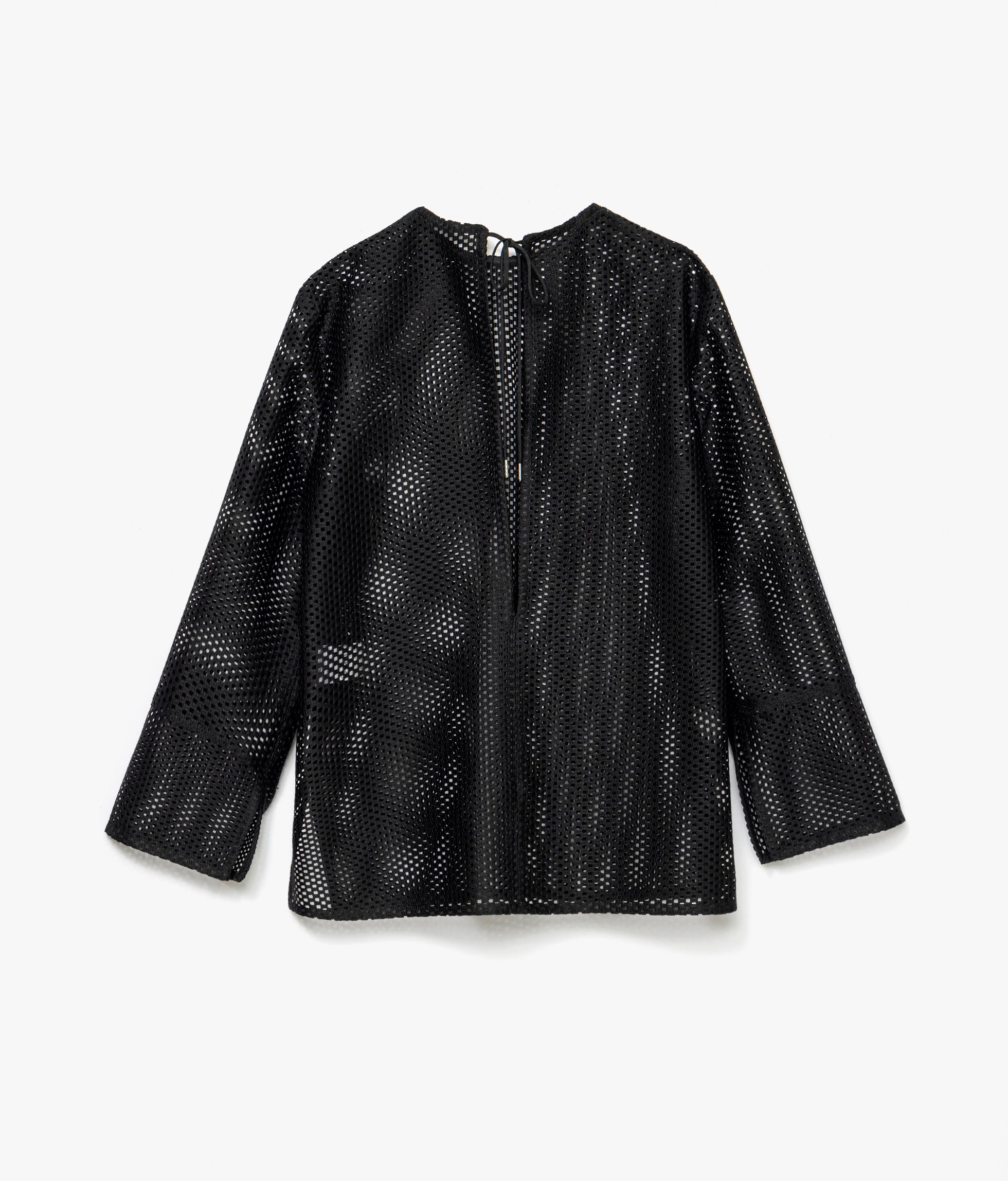 W'S PL MESH L/S BLOUSE