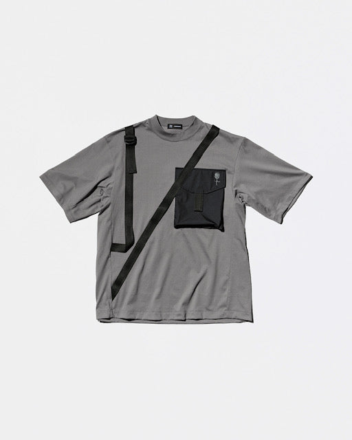 【D-VEC×ALMOSTBLACK】HYBRID PLATING COTTON POLYESTER T-SHIRT