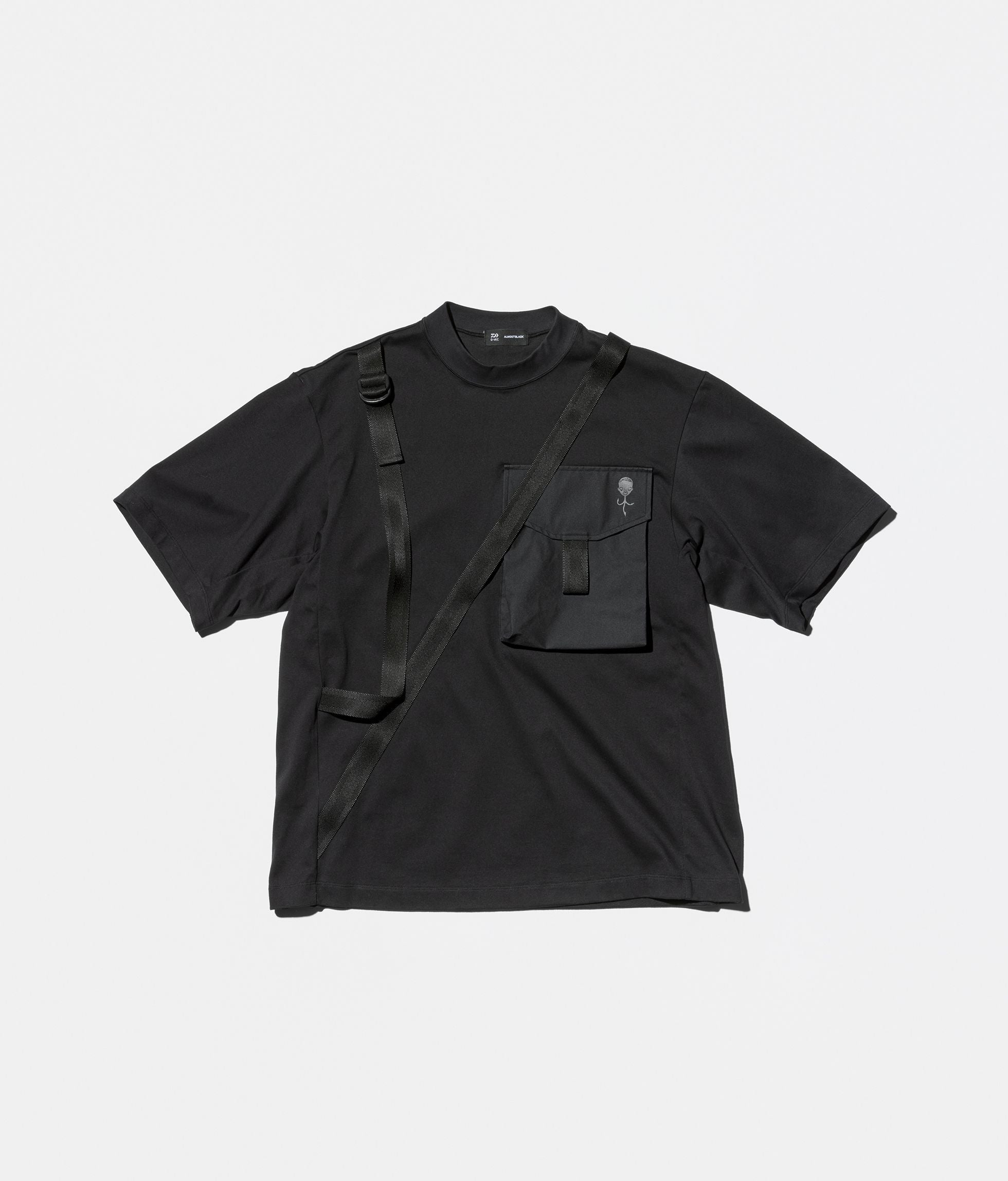 【D-VEC×ALMOSTBLACK】HYBRID PLATING COTTON POLYESTER T-SHIRT