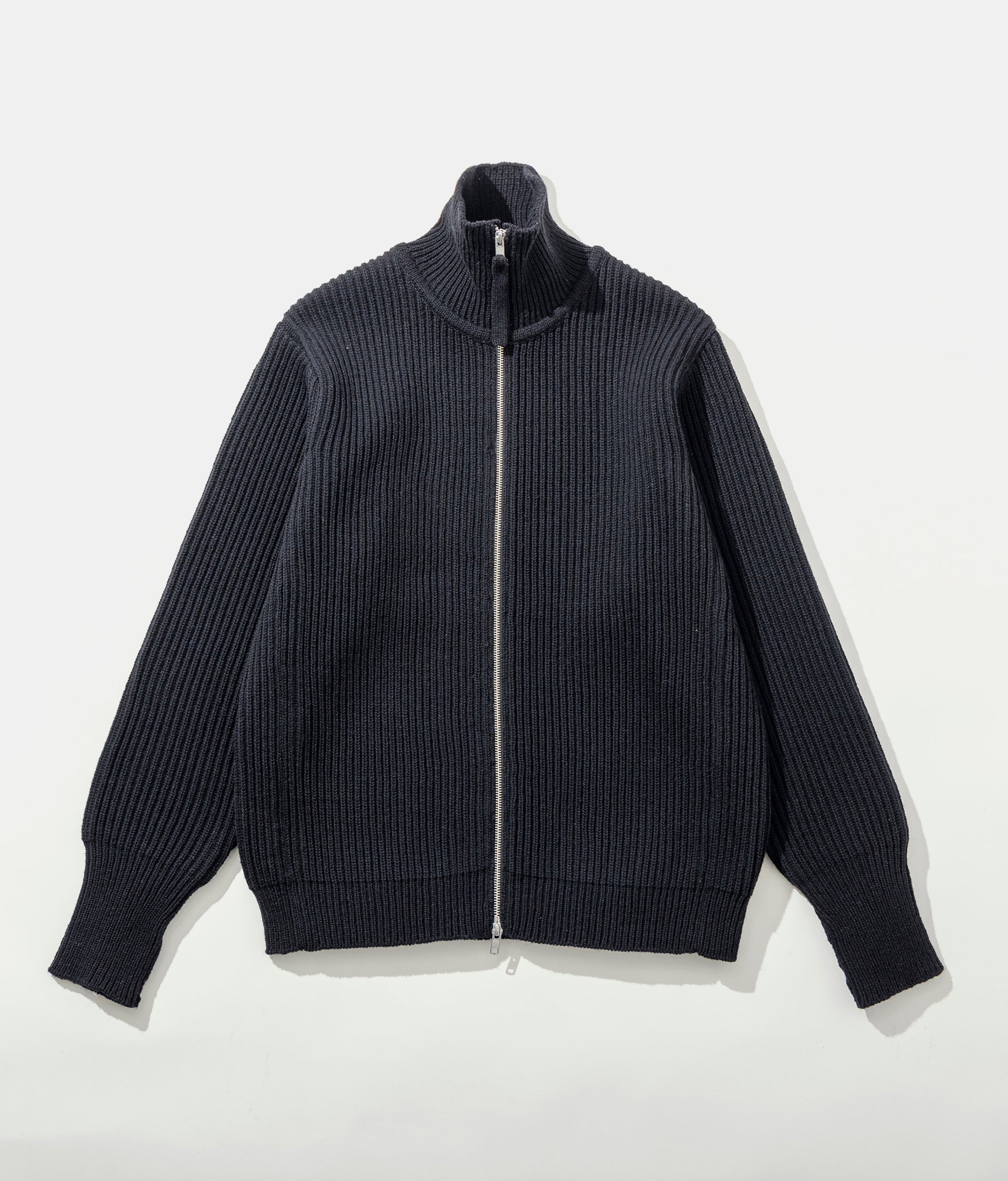 FISHERMANS KNIT ZIP-UP JACKET