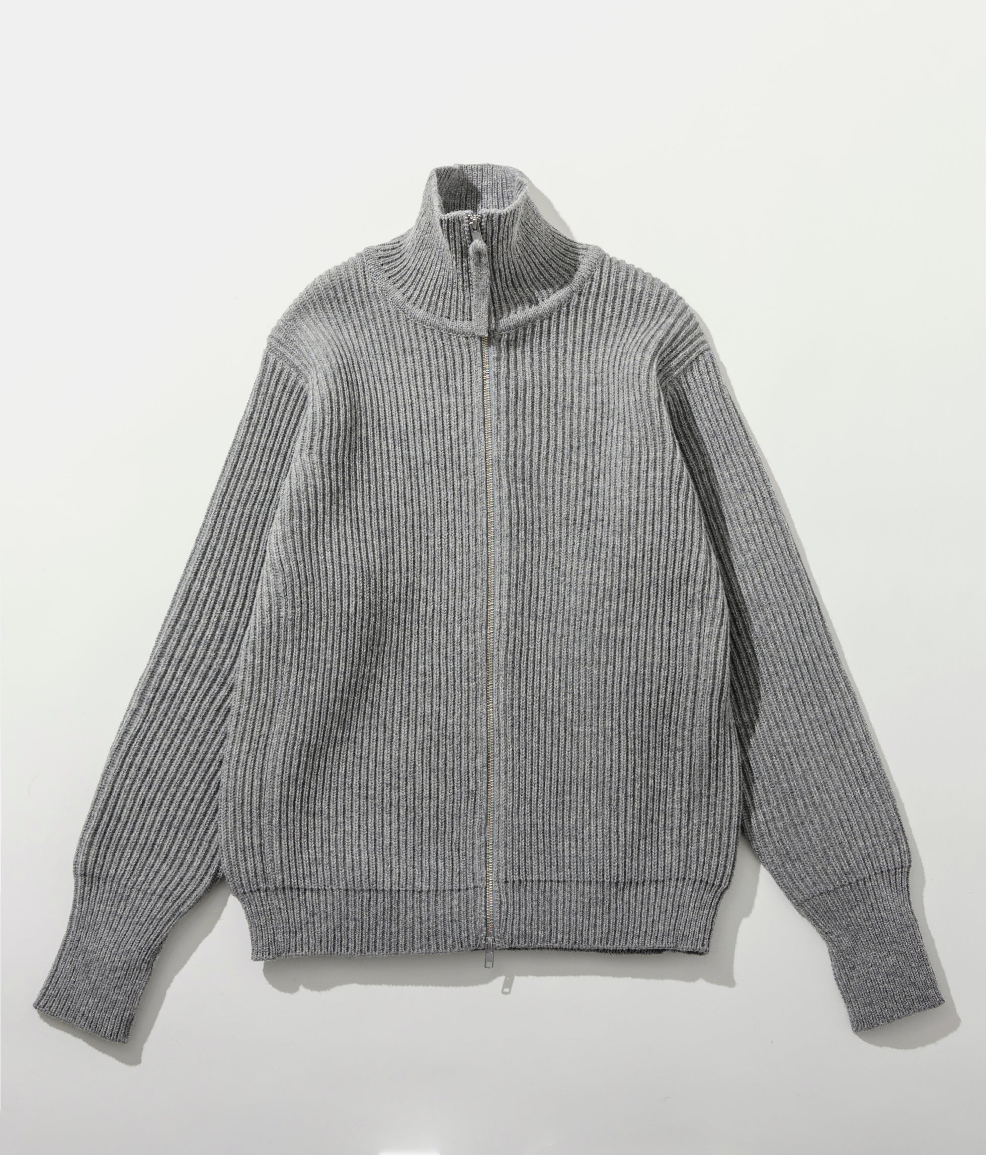 FISHERMANS KNIT ZIP-UP JACKET