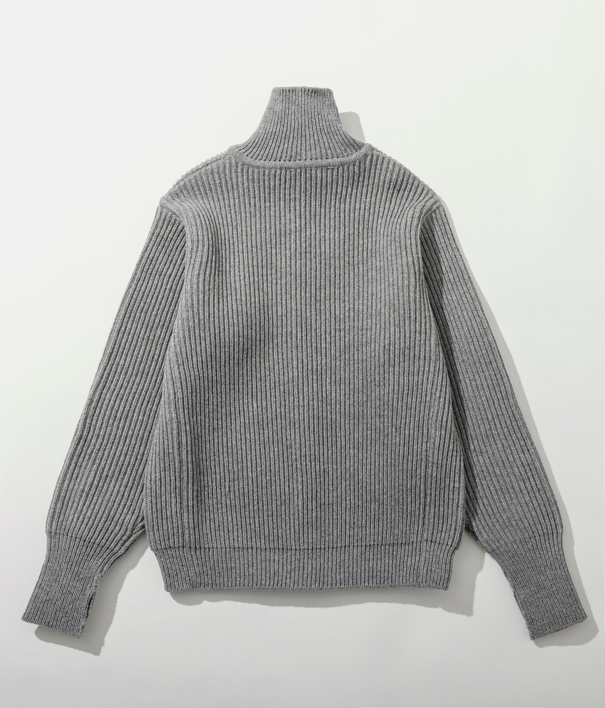 FISHERMANS KNIT ZIP-UP JACKET