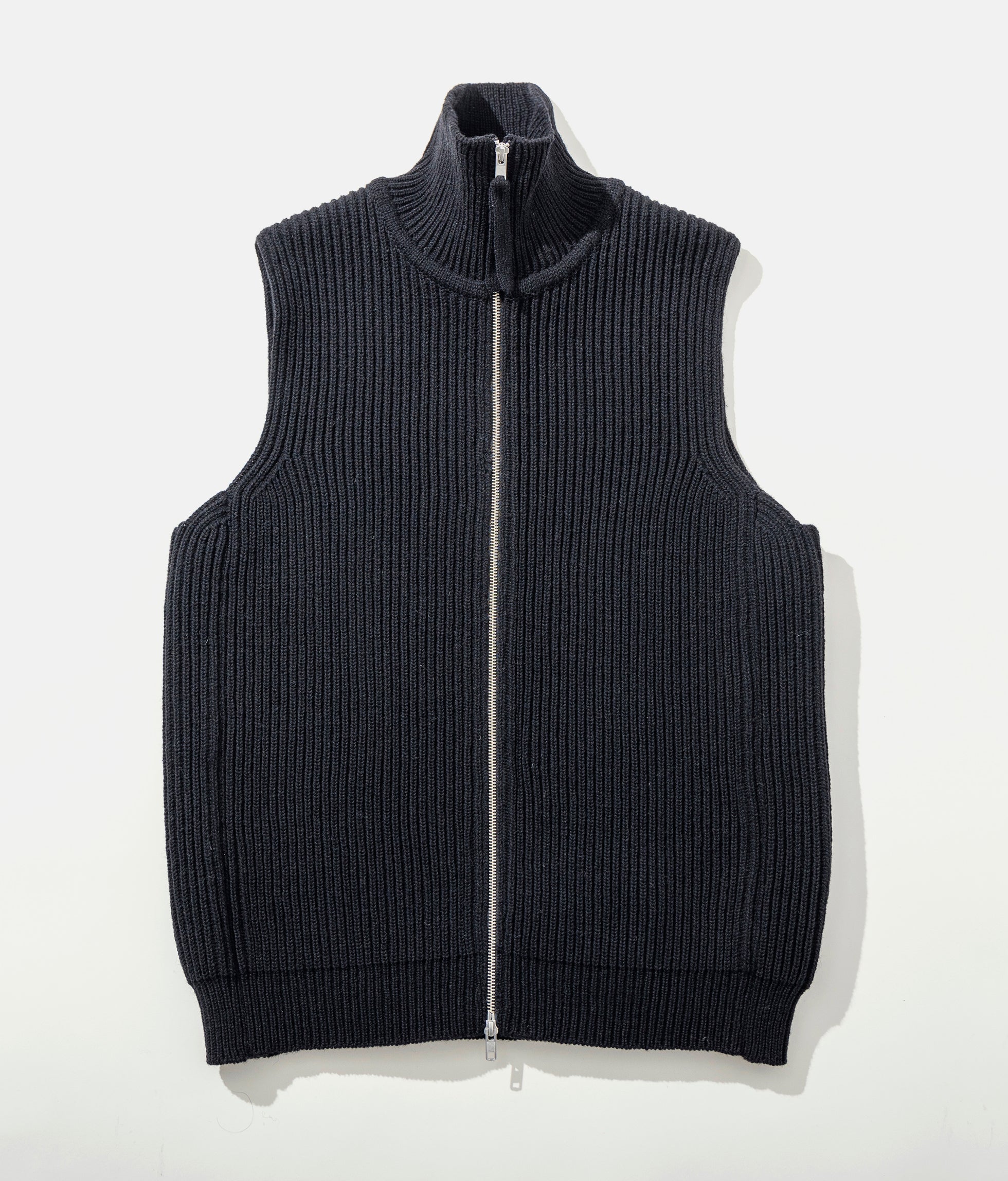 FISHERMANS KNIT ZIP-UP VEST