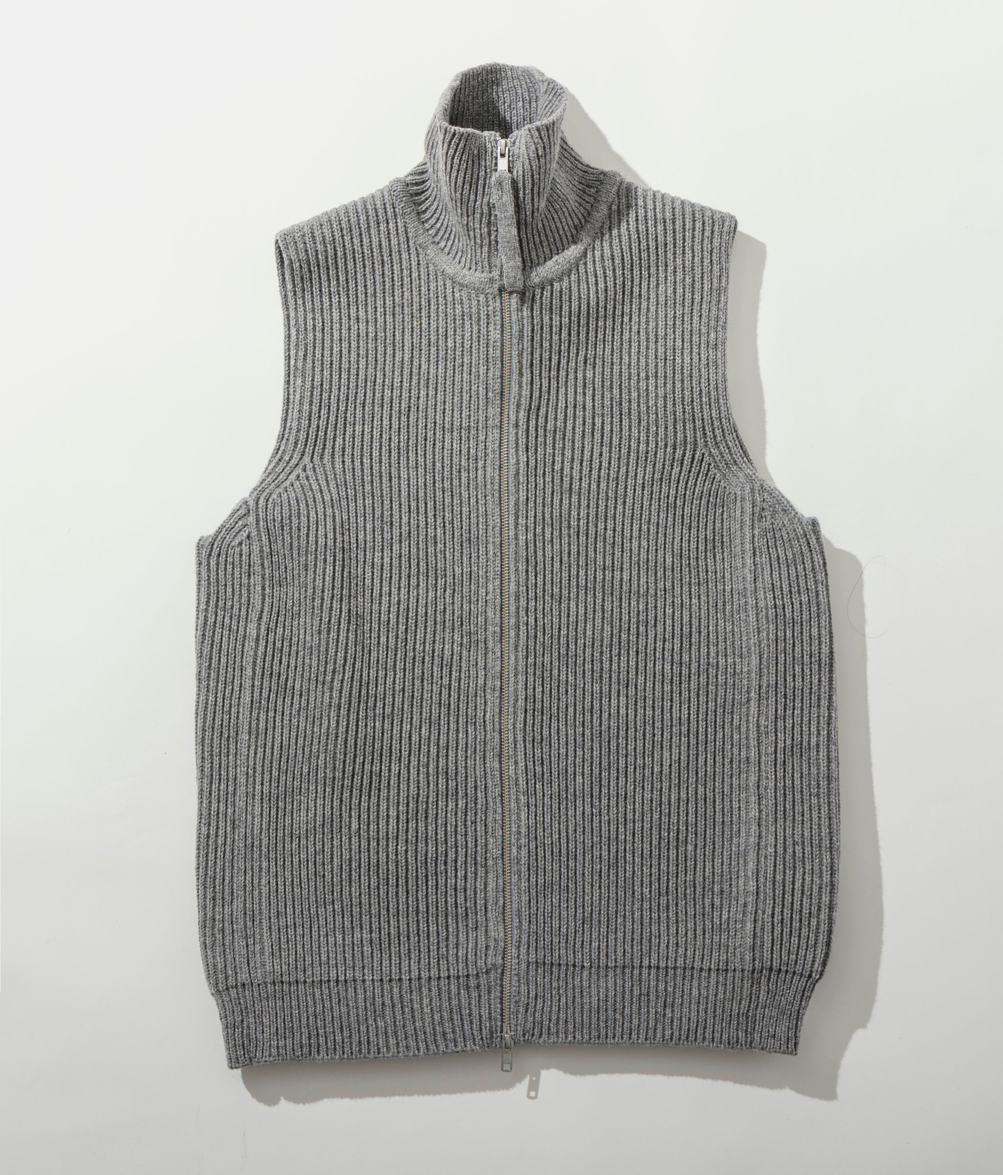 FISHERMANS KNIT ZIP-UP VEST