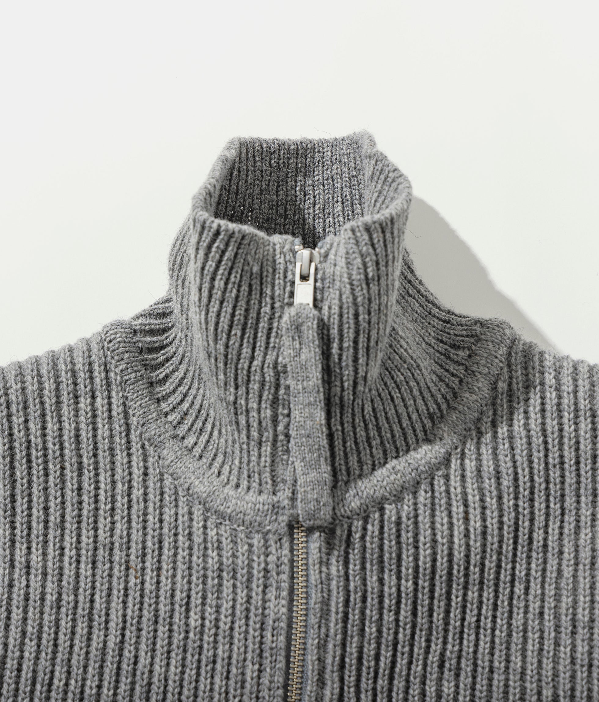 FISHERMANS KNIT ZIP-UP VEST