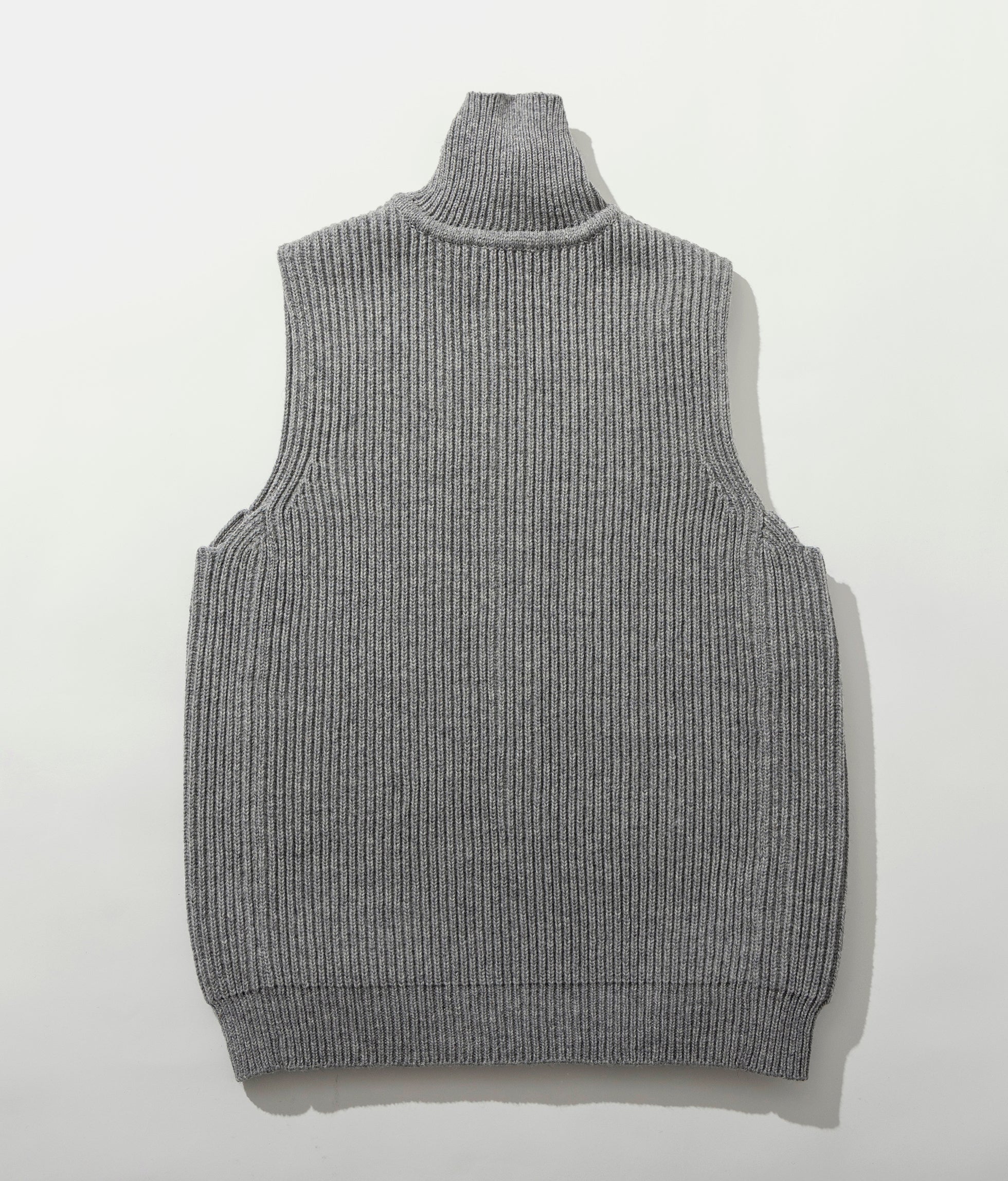 FISHERMANS KNIT ZIP-UP VEST